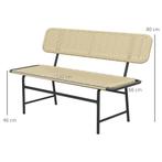 TRUUSK Polyrattan Tweezitsbank Tuinbank Zonder Armleuning, B, Verzenden, Nieuw