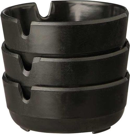Asbak | 3-delige set | zwart | Ø7,8x(H)3cm, Zakelijke goederen, Horeca | Keukenapparatuur, Verzenden