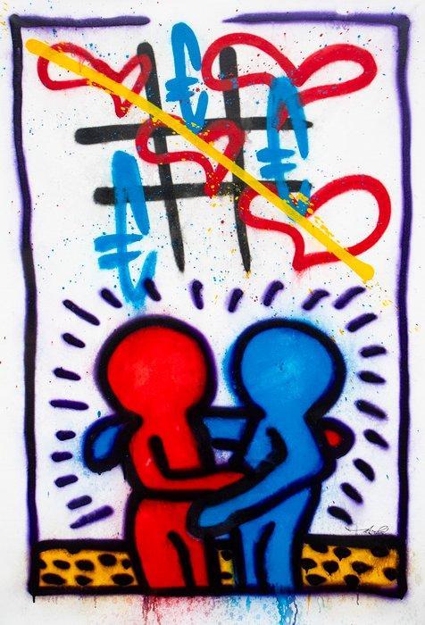 RAM - Vs Keith - Melted Emotional Special Dark Blue Outline, Antiek en Kunst, Kunst | Schilderijen | Modern