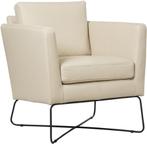Crème leren moderne design stoel - Toledo Leer Betulla (crèm, Huis en Inrichting, Fauteuils, Nieuw, Ophalen of Verzenden, 50 tot 75 cm
