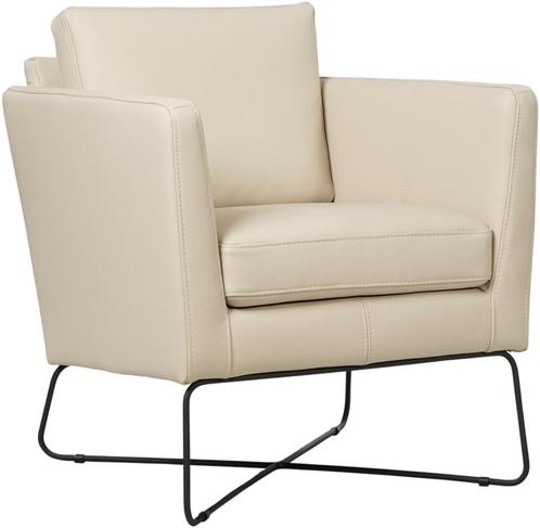 Crème leren moderne design stoel - Toledo Leer Betulla (crèm, Huis en Inrichting, Fauteuils, 50 tot 75 cm, 75 tot 100 cm, Nieuw
