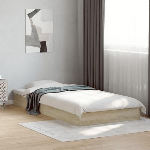 vidaXL Bedframe zonder matras hout sonoma eikenkleurig, Huis en Inrichting, Slaapkamer | Bedden, Bruin, Nieuw, Hout, Eenpersoons