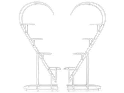 Coast Plantenstandaard Hartvorm - 71 x 31 x 148 cm - Wit, Huis en Inrichting, Woonaccessoires | Overige, Nieuw, Verzenden