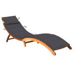 vidaXL Ligbed met kussen massief acaciahout, Tuin en Terras, Ligbedden, Verzenden, Nieuw
