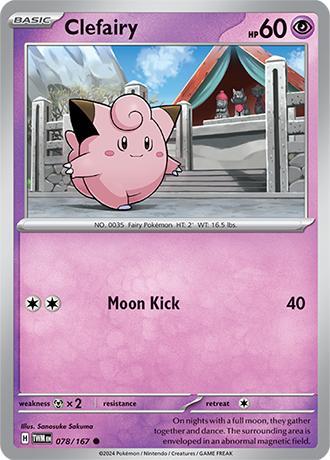 Clefairy 078/167 reverse holo Twilight Masquerade, Hobby en Vrije tijd, Verzamelkaartspellen | Pokémon, Losse kaart, Nieuw, Foil