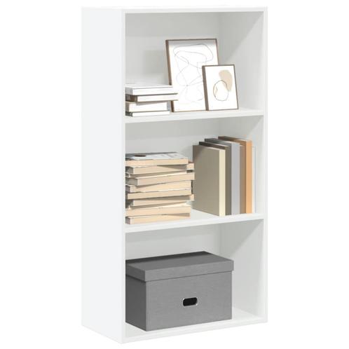 vidaXL Boekenkast 60x30x114 cm bewerkt hout wit, Huis en Inrichting, Kasten | Boekenkasten, 50 tot 75 cm, Nieuw, Overige houtsoorten