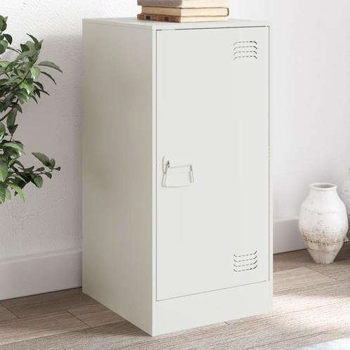 vidaXL Dressoir 34,5x39x73 cm staal wit, Huis en Inrichting, Kasten | Dressoirs, 25 tot 50 cm, Nieuw, Minder dan 50 cm, Metaal
