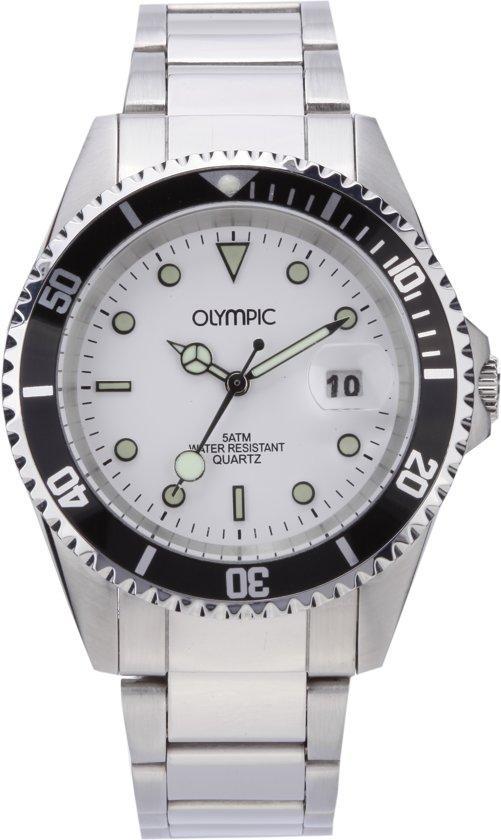Olympic OL89HSS008 Horloge - Staal - Zilverkleurig - 39,5 mm, Sieraden, Tassen en Uiterlijk, Horloges | Heren, Verzenden