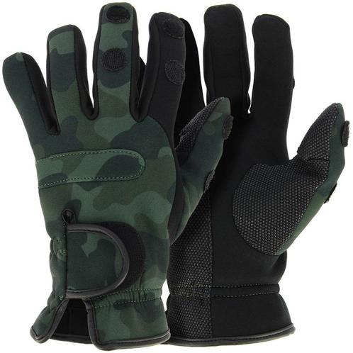 NGT Neoprene Camou Gloves L, Watersport en Boten, Hengelsport | Algemeen, Overige typen, Nieuw, Verzenden