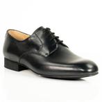 28010 Milano zwarte Lederen Heren dansschoenen met brede pas, Verzenden, Nieuw
