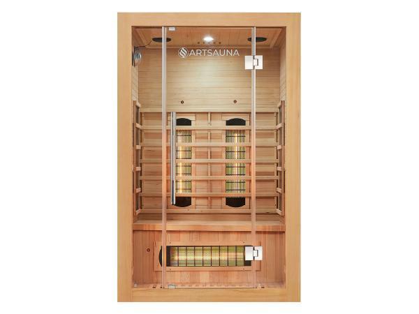 Veiling - Infraroodcabine / Sauna Kiruna - 120x105x190 cm, Sport en Fitness, Sauna