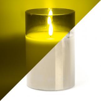 Led kaars | 15 cm | Lumineo (In glas, Timer, Smokey), Huis en Inrichting, Woonaccessoires | Kandelaars en Kaarsen, Nieuw, Verzenden