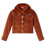 vidaXL Kinderjas 128 ribfluweel cognackleurig, Kinderen en Baby's, Verzenden, Nieuw