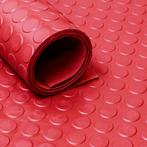 Rubber loper / rubbermat op rol Noppen 3mm rood - Breedte, Nieuw, Verzenden