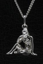 Zilveren Sterrenbeeld Maagd ketting hanger - groot, Verzenden, Nieuw