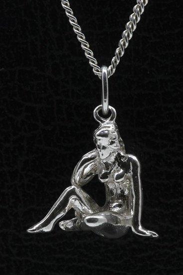 Zilveren Sterrenbeeld Maagd ketting hanger - groot, Sieraden, Tassen en Uiterlijk, Kettinghangers, Verzenden
