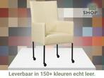 Leren eetkamerstoel Spark - Toledo Polar (crème) - Poten, Huis en Inrichting, Stoelen, Overige kleuren, Nieuw, Ophalen of Verzenden