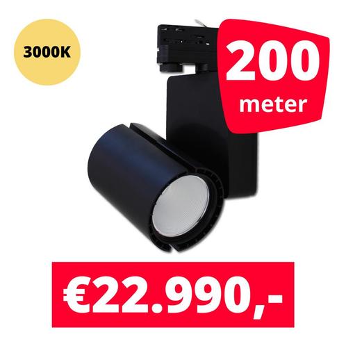 *TIP* LED Railverlichting Baron Black 3000K 200 spots + 200M, Zakelijke goederen, Kantoor en Winkelinrichting | Winkel en Inventaris