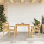 vidaXL 3-delige Tuinset massief teakhout, 2 zitplaatsen, Verzenden, Teakhout, Nieuw
