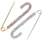 Fako Bijoux® - Sierspeld / Sjaalspeld Set - Kristal Strip, Verzenden, Nieuw