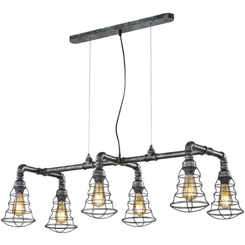 LED Hanglamp - Trion Githa - E27 Fitting - 6-lichts -, Huis en Inrichting, Lampen | Hanglampen, Nieuw, Metaal, Ophalen of Verzenden
