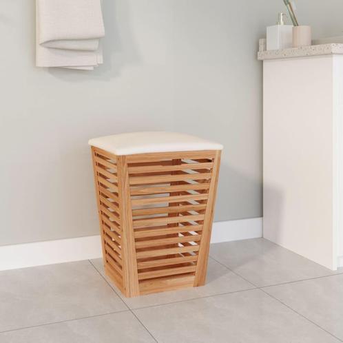 vidaXL Badkamerkruk 40,5x40,5x56 cm massief walnotenhout, Tuin en Terras, Droogmolens en Wasrekken, Nieuw, Verzenden