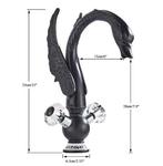 Zwart-Gouden Wastafelkraan – Antiek Design en 360° Rotatie, Verzenden, Nieuw