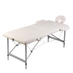 vidaXL Massagetafel met 2 zones inklapbaar aluminium frame, Verzenden, Nieuw