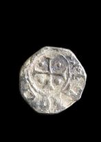Middeleeuwen, kruisvaardersperiode Billon Hammered Pougeoise, Antiek en Kunst