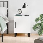vidaXL Nachtkastje 40x40x50 cm bewerkt hout hoogglans wit, Huis en Inrichting, Slaapkamer | Nachtkastjes, Minder dan 45 cm, Verzenden