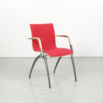 Vergaderstoel Artifort Zeno - Rood - Vaste armsteunen beschikbaar voor biedingen