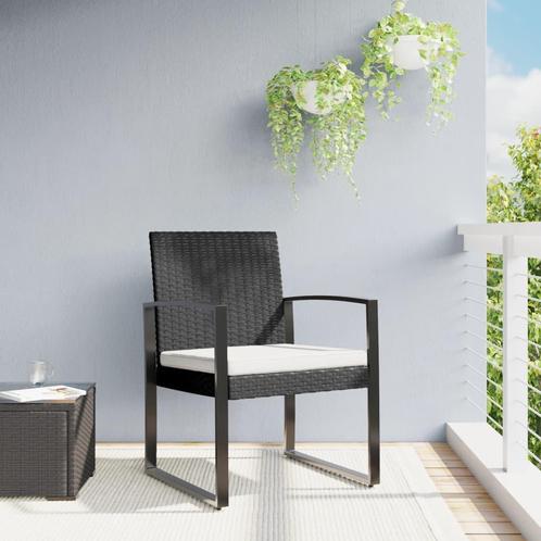 vidaXL Tuinstoelen 2 st polypropeen rattan zwart, Tuin en Terras, Tuinstoelen, Nieuw, Kunststof, Verzenden