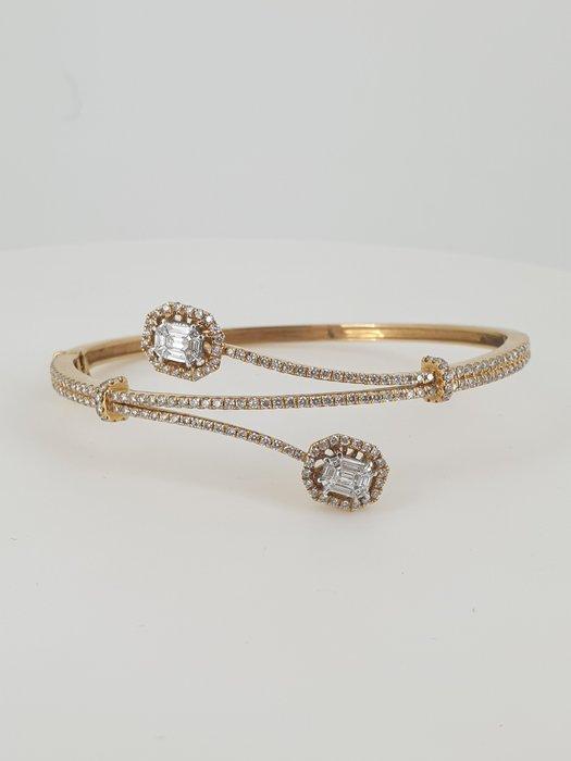 Armband - 18 karaat Geel goud, Gepolijst rhodium - 1.57ct., Sieraden, Tassen en Uiterlijk, Armbanden