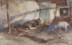 Willem Hendrik van der Nat (1864–1929) - Kalf en geit