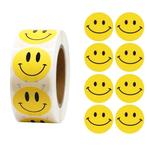 Fako Bijoux® - 500 Stickers Op Rol - 2.5cm - Emoji / Smiley, Hobby en Vrije tijd, Stickers en Plaatjes, Nieuw, Verzenden