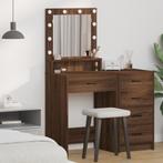 vidaXL Kaptafel bruin eikenkleur 50 x 41 x 135 cm Bewerkt, Huis en Inrichting, Verzenden, Nieuw