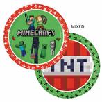 Minecraft Borden 23cm 8st, Hobby en Vrije tijd, Feestartikelen, Nieuw, Verzenden