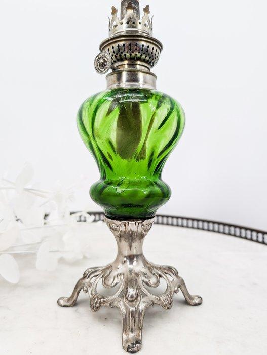 kosmos Bremer - lampe pétrole toupie dun ravissant vert -, Antiek en Kunst, Antiek | Overige Antiek
