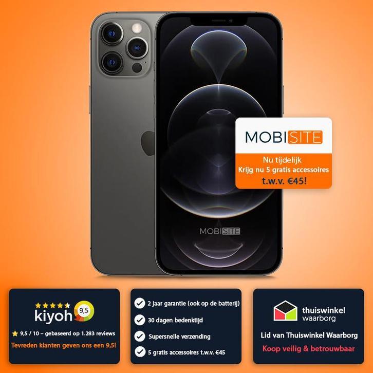 iPhone 12 Pro Zwart | 4 Gratis Accessoires – Accu tot 100%, Telecommunicatie, Mobiele telefoons | Apple iPhone, Zo goed als nieuw