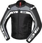 IXS RS-500 1.0 Zwart Grijs Wit Leather Textiele Motorjas, Motoren, Kleding | Motorkleding, Nieuw met kaartje, Jas | leer, IXS