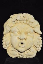 sculptuur, Mascherone da fontana - Bacco - 30 cm - Zandsteen, Antiek en Kunst, Curiosa en Brocante