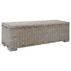 vidaXL Opbergbox 110 cm natuurlijk kubu rattan en, Huis en Inrichting, Banken | Voetenbanken en Poefen, Verzenden, Nieuw
