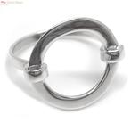 Zilveren open cirkel design ring, Sieraden, Tassen en Uiterlijk, Ringen, Nieuw, Zilver, Zilver, Verzenden