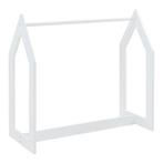 [en.casa] Kledingrek Værløse 78x75x35 cm wit en houtkleurig, Verzenden, Nieuw