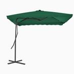 vidaXL Parasol met stalen paal 250x250 cm groen