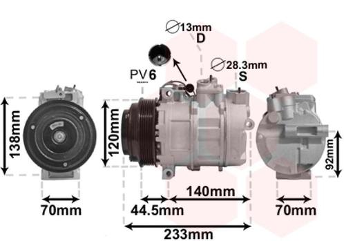 AIRCO COMPRESSOR VOOR MERCEDES BENZ C-KL W202 1993-2000, Auto-onderdelen, Airco en Verwarming, Nieuw, Ophalen of Verzenden