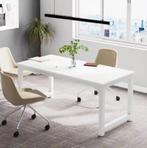 Groot Bureau Wit 160 cm – Moderne Werktafel met Stalen Frame, Huis en Inrichting, Verzenden, Nieuw, Bureau
