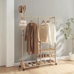 [en.casa] Bamboe kledingrek Ikaalinen op wielen 176x100x38 c, Huis en Inrichting, Verzenden, Nieuw