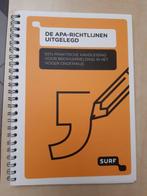 Boek Surf - De APA richtlijnen uitgelegd - hbo - 97890724821, Boeken, Verzenden, Zo goed als nieuw