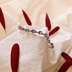 Gouden armband met amethist | 18,5 cm (diamant) (diamant), Sieraden, Tassen en Uiterlijk, Armbanden, Gebruikt, Overige kleuren